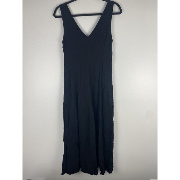 Aritzia Talula Womens Jumpsuit Size 2 Black Tank Top Rayon Button Front Summer - Picture 5 of 8